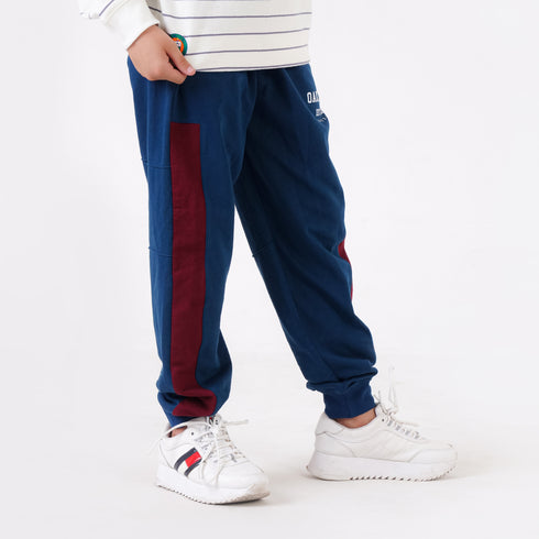 KNITTED COLOR BLOCK TROUSER