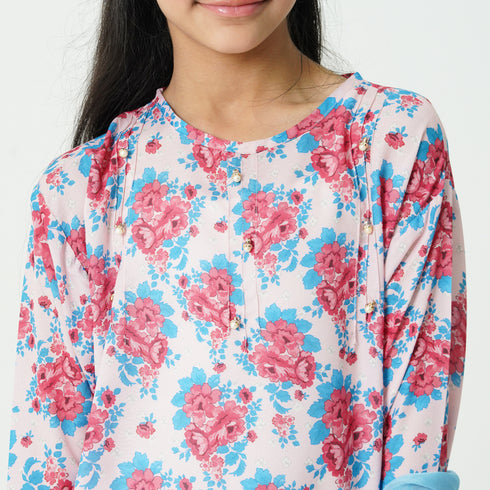 Pink Flowers 2Pc Eastern Set