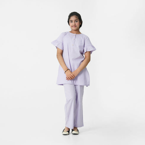 Lilac Embroidered 3pc Set