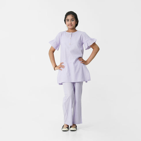 Lilac Embroidered 3pc Set