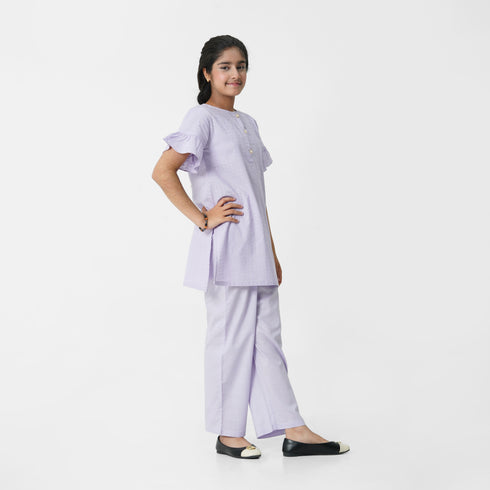 Lilac Embroidered 3pc Set