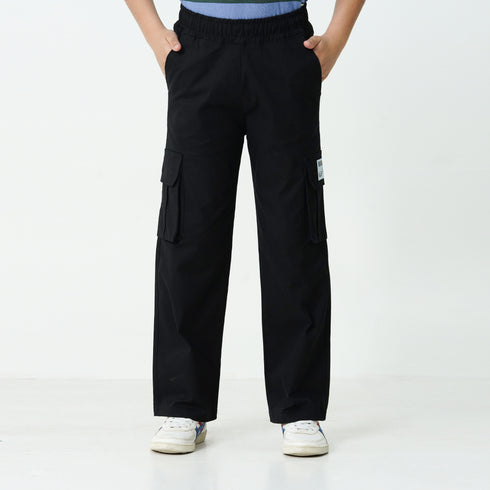 Black logo Cargo Trouser