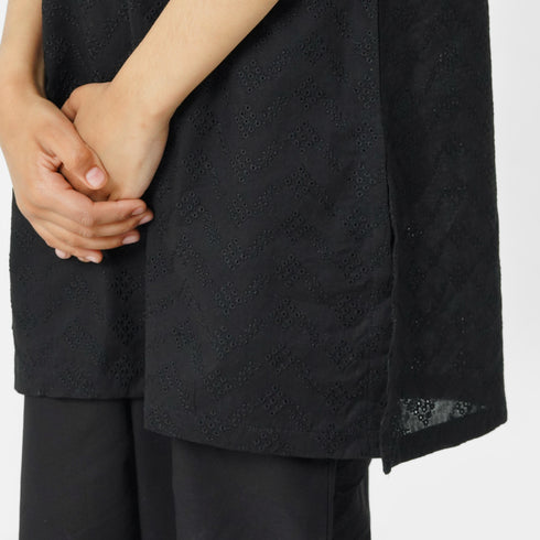 Black Embroidered 3pc Set