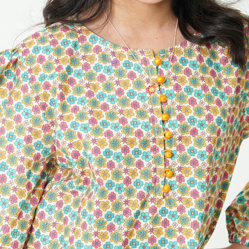 Multi Color Flower 2pc Eastern Set