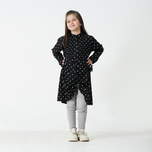 Polka Dots Dress - Black