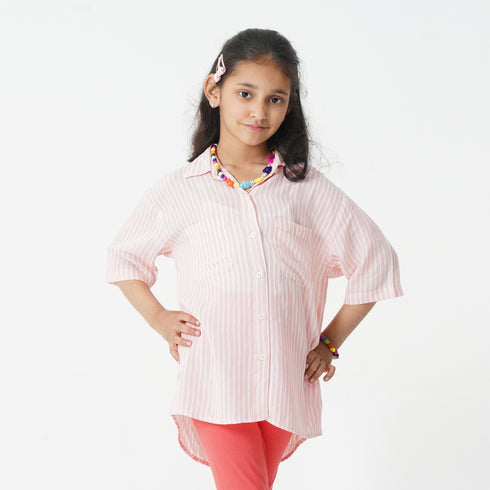 Pink Stripes Relaxed Top