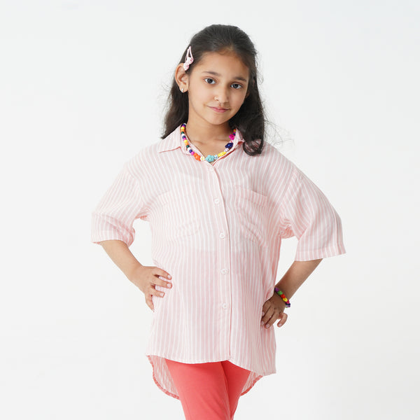 Pink Stripes Relaxed Top