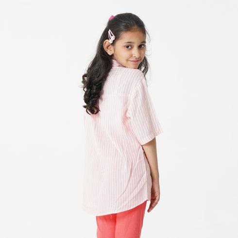 Pink Stripes Relaxed Top