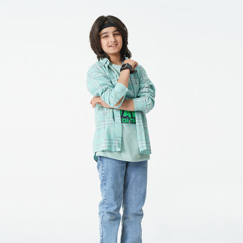 Green Checkered Shirt