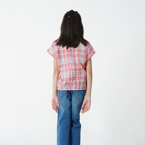 Button Down Crop Top - CHECKERED