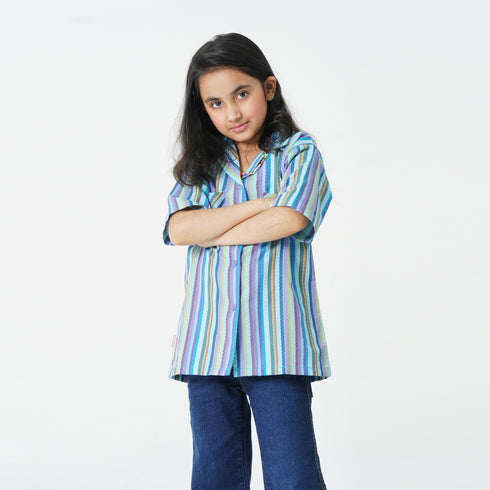 Stripped Relaxed Top - Multi Color