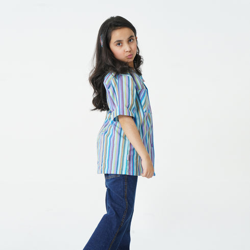 Stripped Relaxed Top - Multi Color