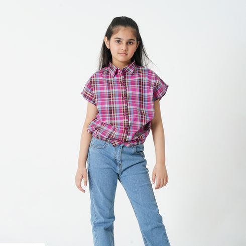 Multi Chequered Crop Top