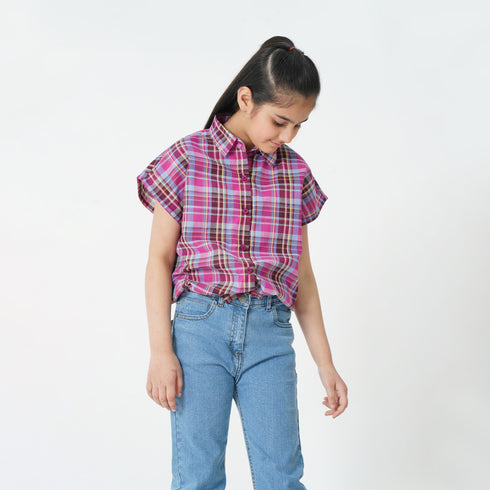 Multi Chequered Crop Top