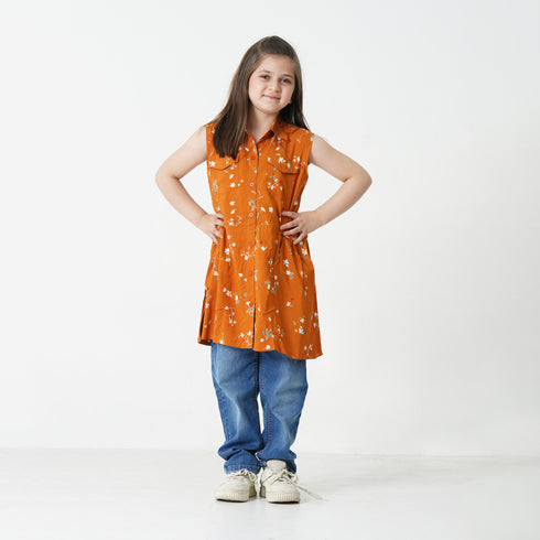 Mustard Printed Dress