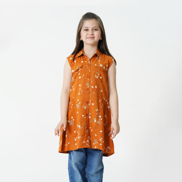 Mustard Printed Dress