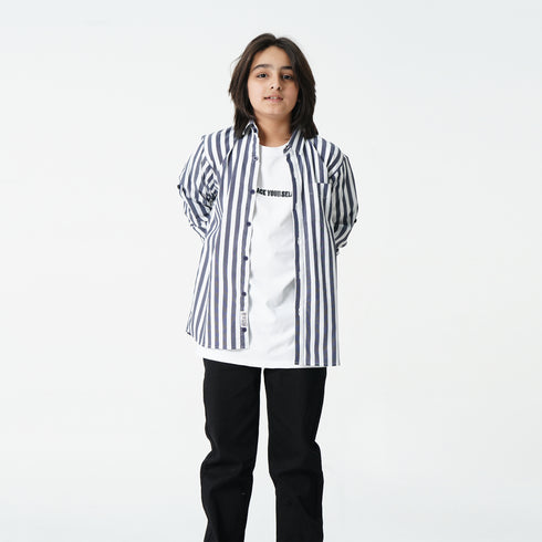 Classic Wide Striped Shirt