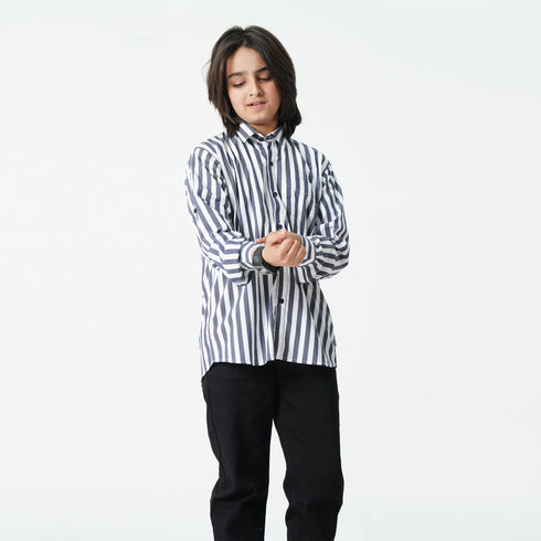 Classic Wide Striped Shirt