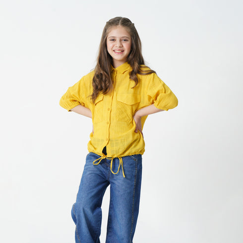 Button Down Shirt - YELLOW