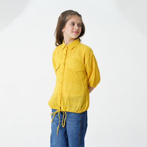 Button Down Shirt - YELLOW