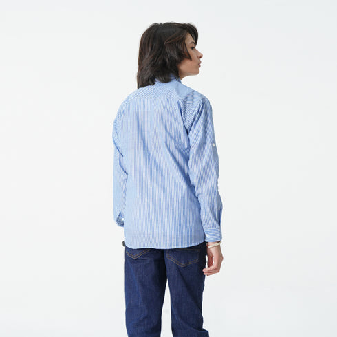 Blue Striped Button Down Shirt