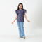 FRILLED SLEEVES PRINTED TOP