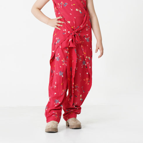 Red Printed Dungaree