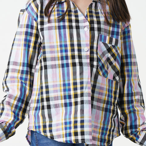 Multi Checkered Button Down Shirt