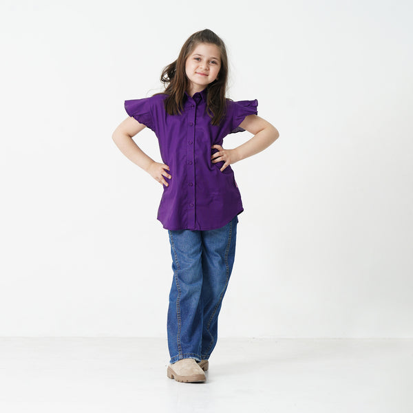 Purple Frilled Top