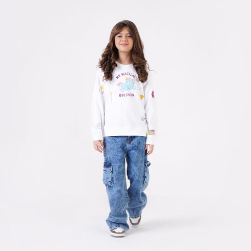 MAGICAL UNICORN PRINTED SWEATSHIRT
