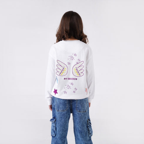 MAGICAL UNICORN PRINTED SWEATSHIRT