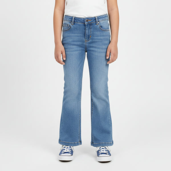 Ice Blue Wash Flared Jeans