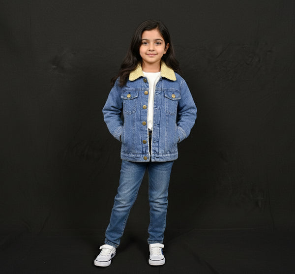 Sherpa Collar Denim Jacket
