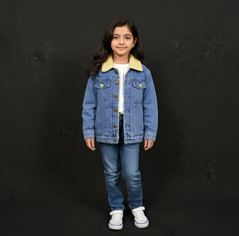 Sherpa Collar Denim Jacket