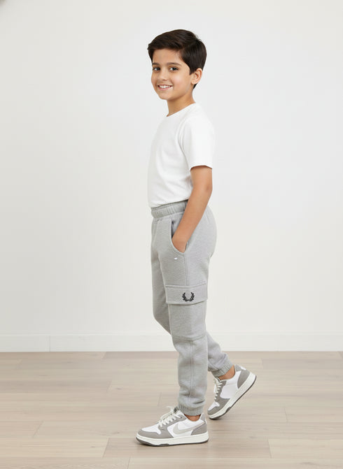 Heather Grey Cargo Joggers