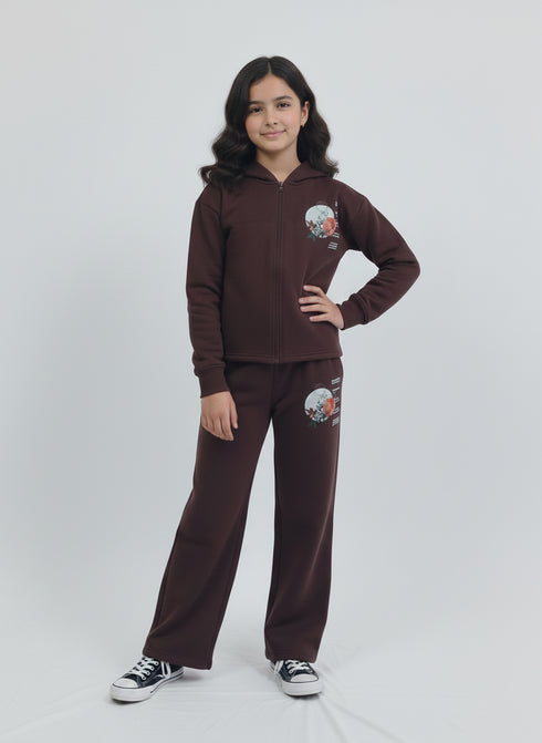 Blossom Brown Hoodie Set