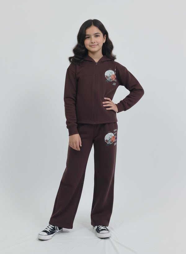 Blossom Brown Hoodie Set