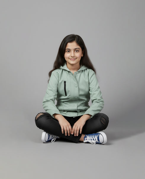 Hooded Utility Apple Green Jacket