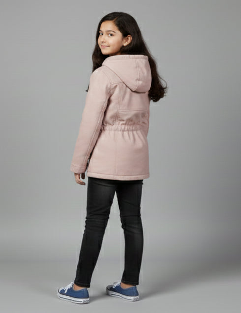 Hooded Utility Pink Jacket