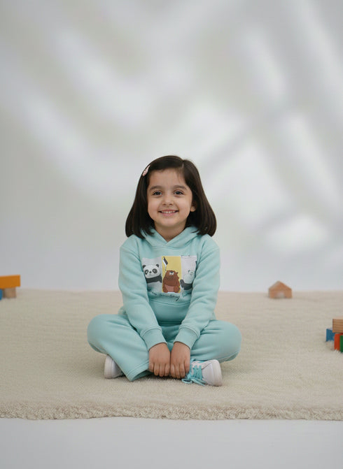 Aqua Bears Hoodie Set