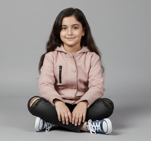 Hooded Utility Pink Jacket