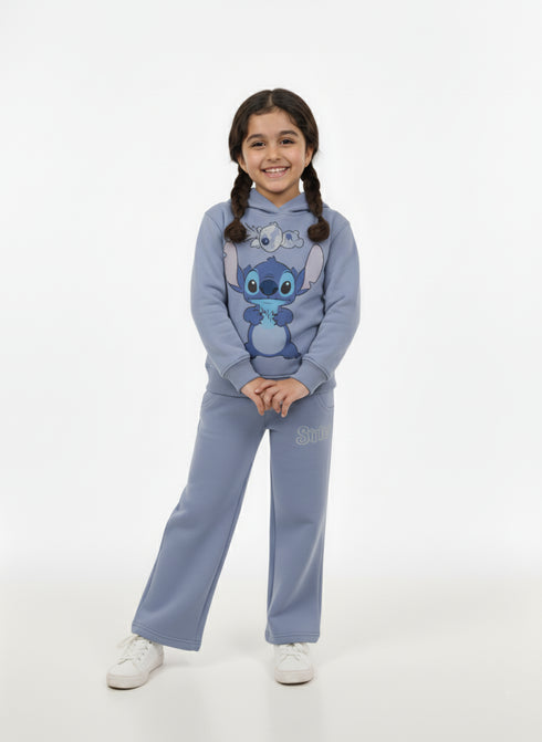 Stitch Sky Blue Hoodie Set
