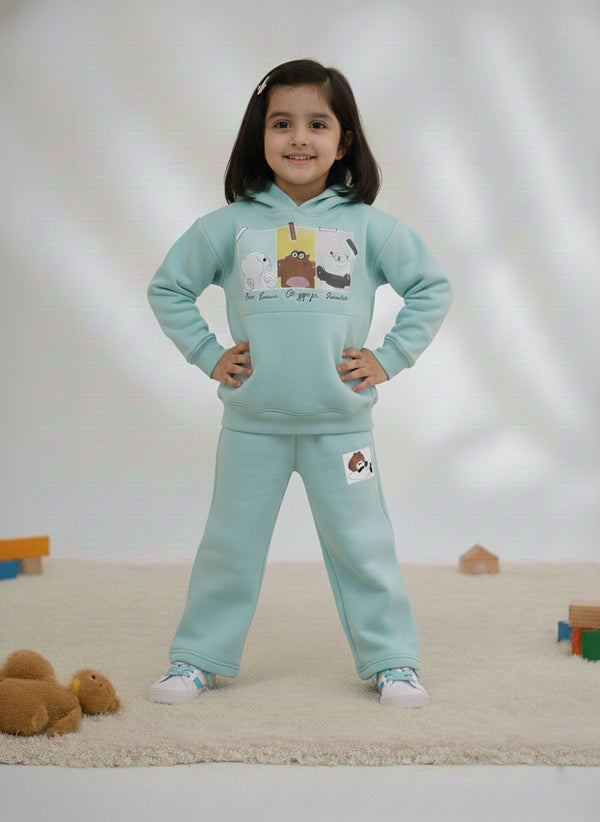 Aqua Bears Hoodie Set