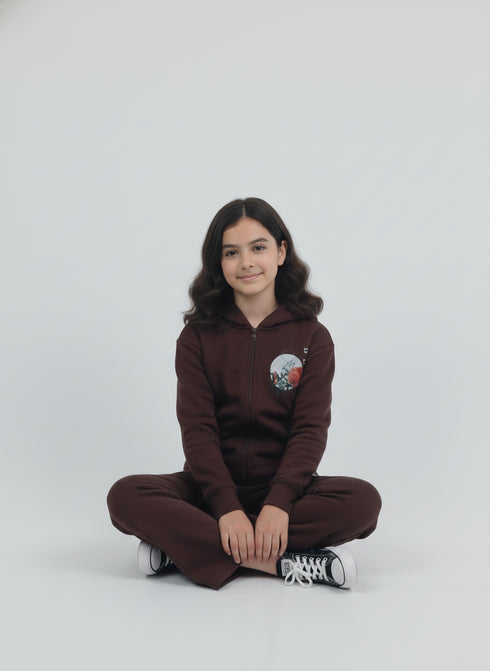 Blossom Brown Hoodie Set