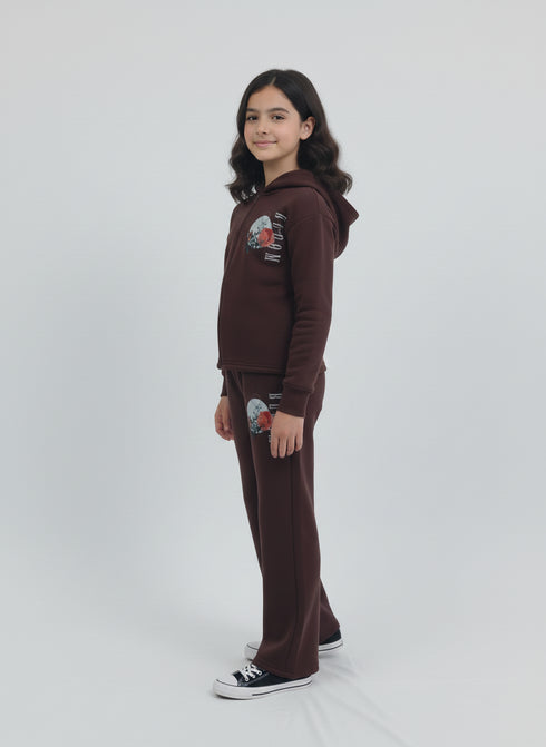 Blossom Brown Hoodie Set