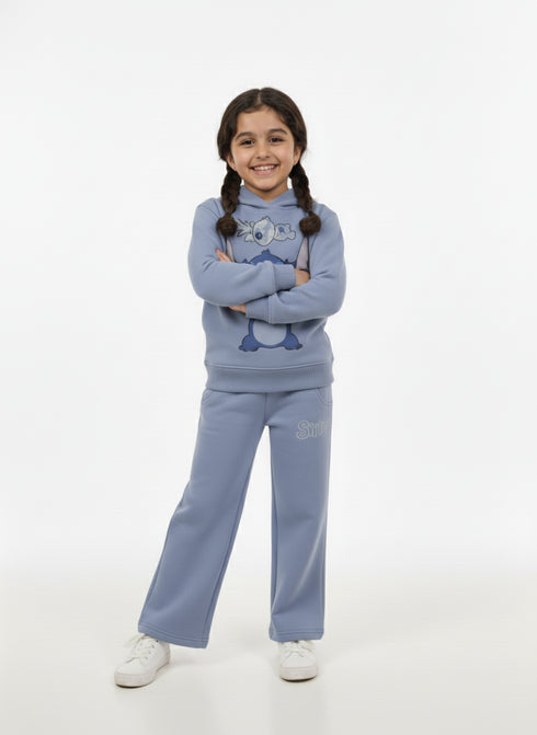 Stitch Sky Blue Hoodie Set