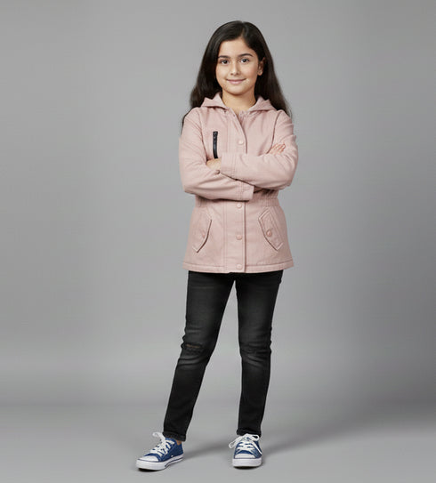 Hooded Utility Pink Jacket