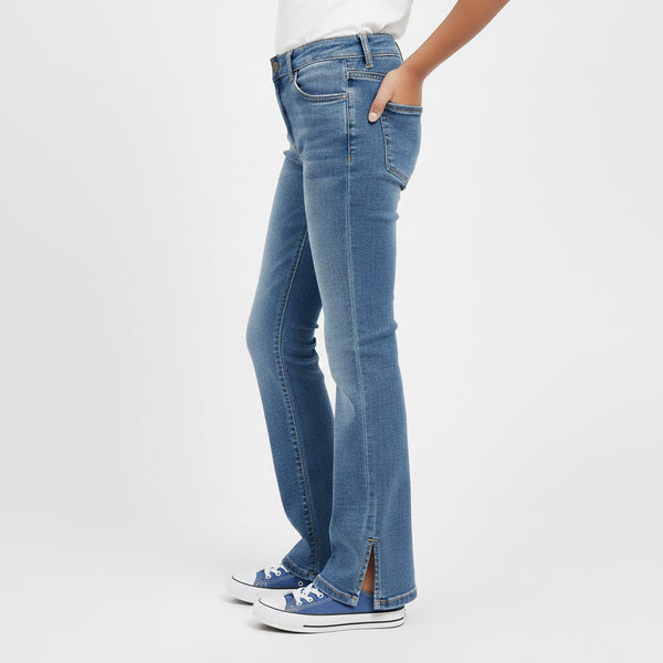 Ice Blue Slit Jeans