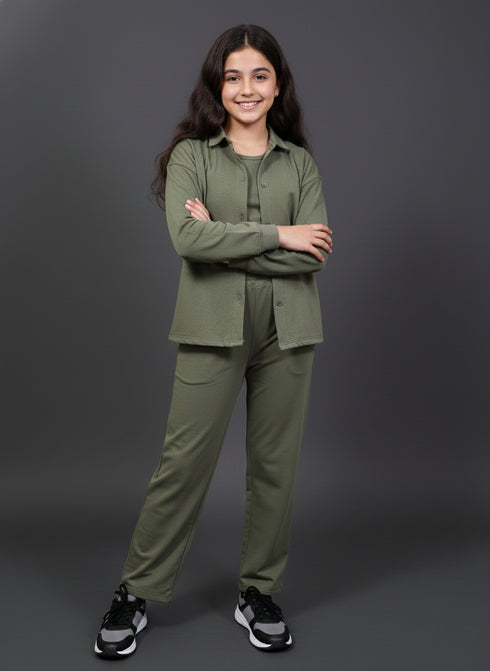 Olive Essential Shacket Set