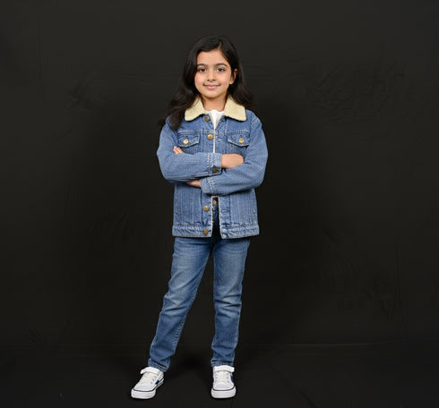 Sherpa Collar Denim Jacket